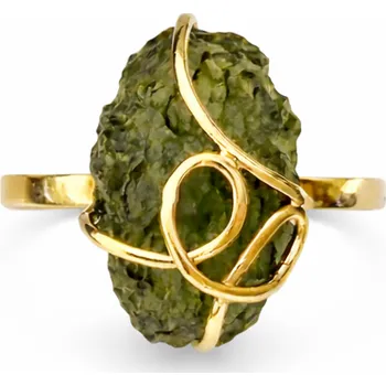 Prsten Zlatý prsten s vltavínem 27 0087