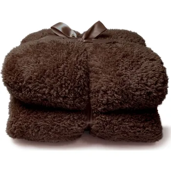 deka Unique Living, Holandsko Unique Living - Heboučká deka Teddy tmavě hnědá - 150 × 200 cm Barva: jako na obrázku, Velikost: 150x200
