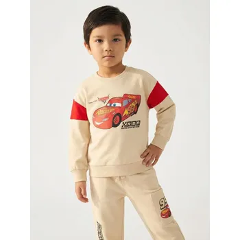 Dětská móda Sinsay - Mikina s kulatým výstřihem s potiskem Cars - béžová - 614DY-02X - 614DY-02X-104
