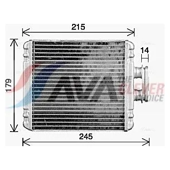 Výměník tepla, vnitřní vytápění AVA QUALITY COOLING VN6434