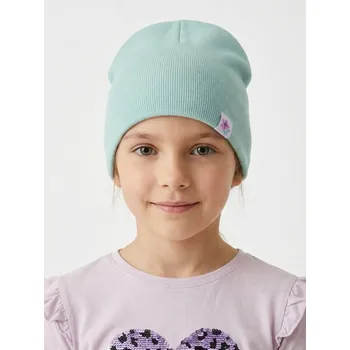 Pokrývka hlavy Sinsay - Čepice z&nbsp;žebrovaného úpletu s&nbsp;nášivkou - zelená - 228HH-07X - 228HH-07X-L