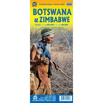 Botswana & Zimbabwe - přehledová mapa Kniha