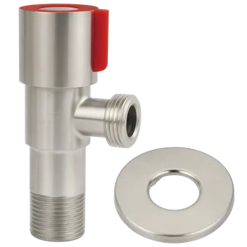 Ventil INVENA Ventil rohový z nerezové oceli s keramickou hlavicí 1/2x3/8", červený (ZW-47-C10-J)