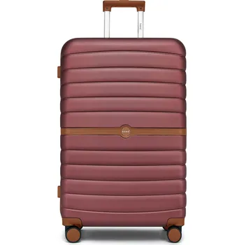 Cestovní kufr ABS+PC s pruhovaným vzorem Kono - 94 L - burgundy