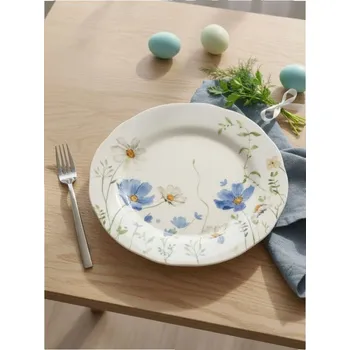 Talíř Sinsay - Keramický talíř s květinovým motivem - bílá - 773IZ-00X - 773IZ-00X-ONE