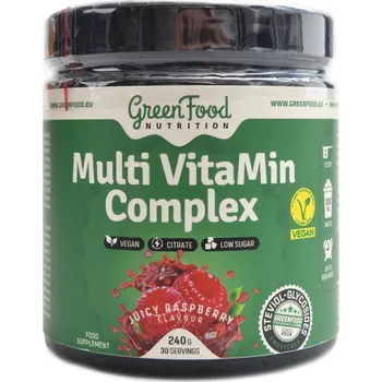 Zdraví GreenFood nutrition Multi VitaMin complex 240 g - malinový juice