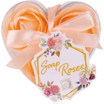 Kosmetika Accentra Mýdlové růže v krabičce 3 ks Světle Meruňková sada