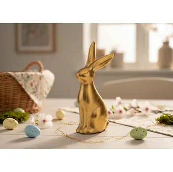 Velikonoční dekorace DOMLY Velikonoční Figurka Zlatá