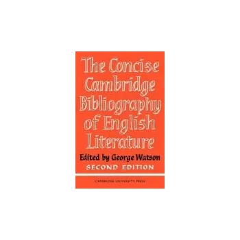 Cizí jazyk Concise Cambridge Bibliography of English Literature, 600-1950