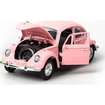 autíčko Model retro klasického auta 1:32 Slitinový kovový model historického vozu Detailní miniatura Hračka pro děti Sběratelský model Stylový dárek růžová