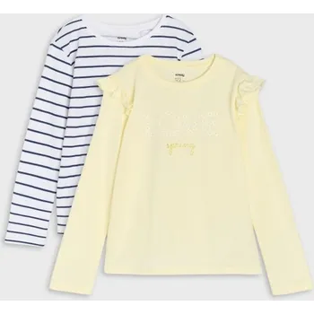 Oblečení a móda Sinsay - Bavlněná trička 2 pack - vícebarevná - 647AV-MLC - 647AV-MLC-122