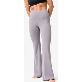 Dámské oblečení KIMJALY Flare legíny na jógu a pilates „Breathe" second skin XL - Š35 D31 FIALOVÁ |ŠEDÁ