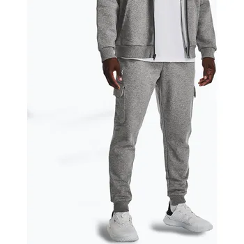 Pánské kalhoty Pánské kalhoty Under Armour Rival Fleece Cargo Jogger castlerock light heather / white
