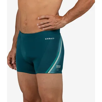 Dětský bazének DECATHLON Pánské boxerkové plavky 500 Fiti Lini 50 MODRÁ|ZELENÁ