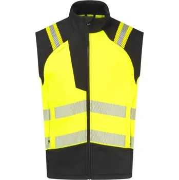 Sport PortWest | PW3 Modaflame Softshell Hi-Vis FR softshellová vesta s vysokou viditelností - Yellow/Black / M / M / žlutá