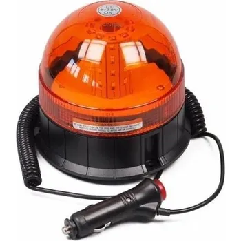 Autoelektronika Oranžový výstražný magnetický maják LED 12-24V - kulatý, ECE R10