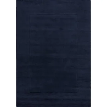 Koberec Flair Rugs Kusový ručně tkaný koberec Tuscany Textured Wool Border Blue Rozměry koberců: 120x170