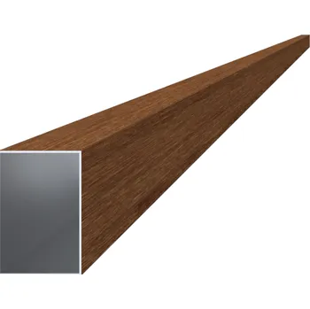 Stavební profil Hliníkový jekl obdélníkový 60x40x1 mm, s povrchovou úpravou dřevo dekor se strukturou, ořech