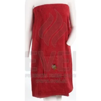 EVEI - Kilt do sauny dámský, 100% bavlna, 75x150cm, bordo