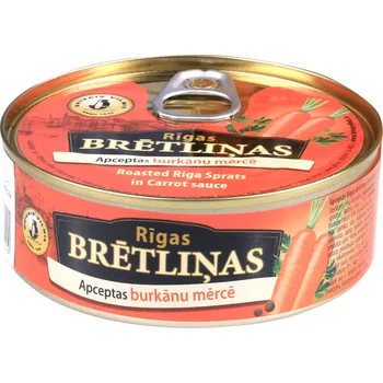 Smažené šproty v pikantní mrkvové omácce 168g Brivais Vilnis