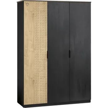 Šatní skříň Třídvéřová šatní skříň Sirius - dub černý/dub zlatý