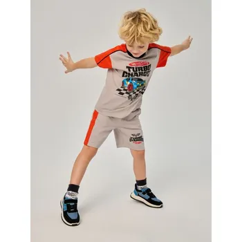 Chlapecké oblečení Sinsay - Souprava trička a kraťas Hot Wheels - šedá - 097HG-09X - 097HG-09X-122