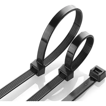 Auto elektroinstalace Pásek stahovací zdrhovací 4,8x290 ČERNÝ