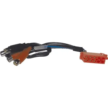 Auto elektroinstalace Redukce ISO samec 10-pin, RCA samice, 32010