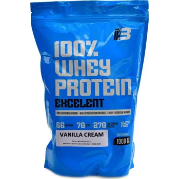 Protein Body nutrition s.r.o. Excelent 100% WPC whey protein 80 1000g - vanilka