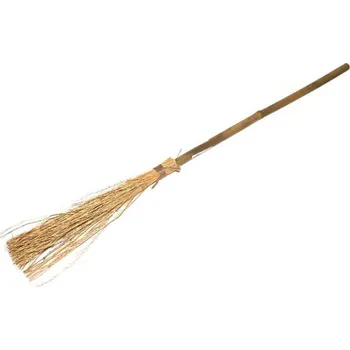 Karnevalový doplněk Čarodějnické koště 94cm bambus+roští