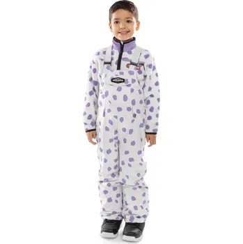 Sportovní oblečení SIROKO Chlapecké snowboardové kalhoty s kšandami KB1 Polka 12 LET FIALOVÁ