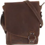 Pánská kožená crossbody taška hnědá - Greenwood Mercy hnědá