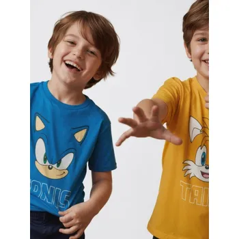 Chlapecké oblečení Sinsay - Bavlněné tričko 2 pack Sonic the Hedgehog - vícebarevná - 985FB-MLC - 985FB-MLC-104