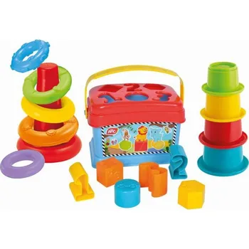 Dřevěná hračka Simba Set na hraní 3 v 1 - vkládačka, pyramida, kelímky