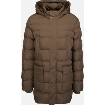 Hnědá pánská prošívaná bunda Geox Leitan - Pánské GEOX hnědá 3450129