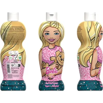Koupelová kosmetika Mattel Barbie 2in1 jemný sprchový gel a šampon pro děti 400 ml