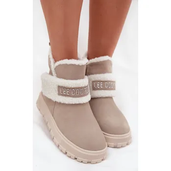Dámská zimní obuv Zimní boty Dámské z přírodního nubuku s kožichem Lee Cooper LCJ 25 01 3739 Barva: Stříbrná, Velikost: 41