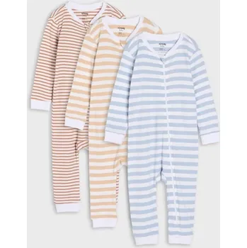 Kojenecký overall Sinsay - Bavlněný kojenecký overal 3 pack - bílá - 5345C-00X - 5345C-00X-86