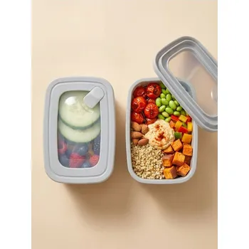 Dóza na potraviny Sinsay - Nádoby na potraviny s víkem 2 pack - šedá - 260HO-09X - 260HO-09X-ONE