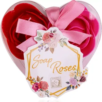 Kosmetika Accentra Mýdlové růže v krabičce 3 ks Růžová sada