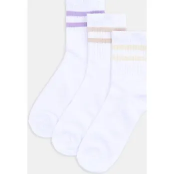 Sinsay - Sada 3 párů ponožek s vysokým podílem bavlny - bílá - 784IG-00X - 784IG-00X-R38