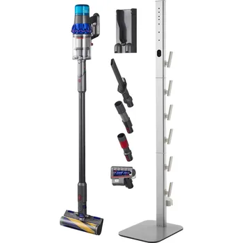 Vysavač Vevor Stojan na vysavač, pro V6–V15, 6 háků, protiskluzové nožičky, šedý