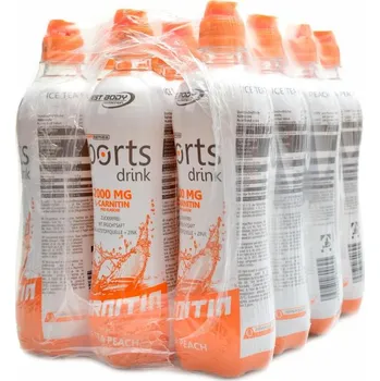 Spalovač tuku Best Body nutrition Sports drink Carnitin 2000mg RTD 12 x 500 ml - ledový čaj s broskví