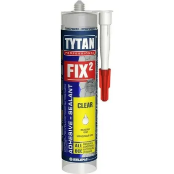 Průmyslové lepidlo TYTAN Professional® FIX2 GT CLEAR Rychlé hybridní montážní lepidlo, 290 ml, transparentní