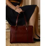 Elegantní dámská kožená kabelka Katana Jarusk - hnědá