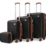 Konofactory Černá sada pevných luxusních kufrů Journey - vel. S,