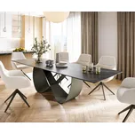 DELIFE Jídelní stůl Edge 300x100 keramika Laminam® Noir Desir hnědá Infinity kov titanový efektový povrch