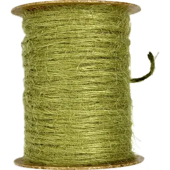 Stuha Jutový provázek GoGreen Twist – olivově zelený 2mm × 10m (Kroucený jutový provázek v příjemném olivově zeleném odstínu)