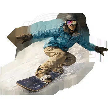 Textilní nažehlovací páska Dante Nažehlovačka snowboardistka - 6 x 4