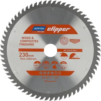 Řezný kotouč NORTON-CLIPPER Kotouče na dřevo 230x2.8mm /1.8x30mm Norton Clipper TCT WOOD FINISHING